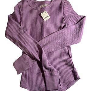 Free People Purple Long Sleeve Top
